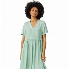 C&A Damen Kleid V-Ausschnitt Kurz Loose Fit Kleider mintgrün 40