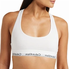 Calvin Klein Damen BH Bralette Bügellos mit Stretch, Weiß (White), S