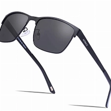 CARFIA Polarisierte Herren Sonnenbrille Metallrahmen UV 400 Fahrerbrille Sportbrille Kategorie 3