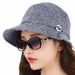 CCZUIML Faltbarer Sommerhut Sonnenhut Sonnen Shade Mit Visor Damen Breite Krempe