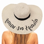 Chalier Cozy Strohhut für Damen Sonnenhut mit Breiter Krempe Frauen Stroh Sommer Faltbar Hut Roll Up Floppy Strand Sonnenhut Schutz UV Schutz