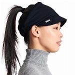 CHARM Bandana Damen Visor Kopftuch - Herren Cap Sommer Kopfbedeckung Stirnband Mit Sonnenschutz Mit Schirm Sonnen-Hut Schwarz