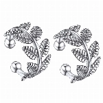 ChicSilver 925 Silber Knorpel Ohrstecker für Damen Mädchen Kleiner Blätter Ohrring Nicht Piercing Ohrklemme mit Geschenkebox für Weihnachten Hochzeit