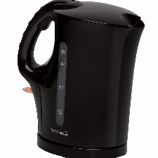 Clatronic® Wasserkocher | Kettle | Wasserkocher 1,7 L mit automatischer u. manuellen Abschaltung | herausnehmbarer Kalkfilter | max. 2200Watt | Wasserkocher schwarz | WK 3445 schwarz