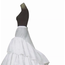 CLOCOLOR Damen 3 Schichten A-Line Hoops Krinoline Lange Petticoats Unterrock Underskirt Reifrock für Brautkleider Weiß