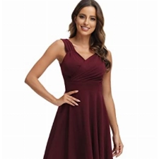 cocktailkleid v Ausschnitt Elegante Kleider Sommer Petticoat Kleid 50er Jahre Swing Kleid CL797-2 XL