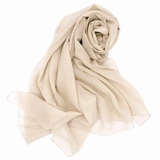 Colours & Beauty made in italy sandfarbene Stola Damen Festlich | Schal Damen Elegant | Chiffonschal für Hochzeit | Kopftuch Damen | Bolero Frauen | Festliche Kleider| Multifunktionstuch Damen