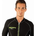 Cressi, Lido Man 2 mm, High Stretch Neopren Shorty Neoprenanzug, Herren, Schwarz-Grün, 3XL