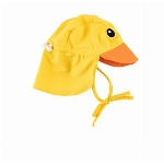 Cuddle Club Verstellbarer Sonnenhut für Babys und Kleinkinder | Ganztages Kopf- und Nackenbedeckug für Kinder, Sonnenhut Baby Erstausstattung - Gelbe Ente - Mittel
