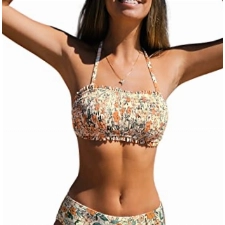 Femininer Zweiteiler: CUPSHE Damen Bikini Set mit verspieltem Blumenmuster
