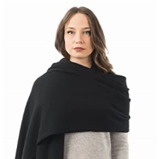 Dalle Piane Cashmere - Stola aus Kaschmir-Gemisch - Made in Italy - Damen, Farbe: Schwarz, Einheitsgröße