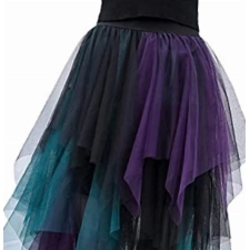 Damen Faltenrock Tüllrock Asymmetrisch Röcke Kurzer Skater Röcke Midirock Sommerrock