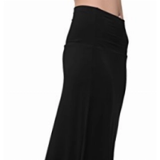 Damen Rock Lange Elastischer Strertchy Zigeuner Maxi Rock (XL, schwarz)