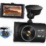 Dashcam Auto Vorne Hinten Autokamera mit 3,0-Zoll IPS Bildschirm FHD 1080P F Dash cam, 170 ° Weitwinkel, Super Nachtsicht, G-Sensor, WDR, Parküberwachung, Loop-Aufnahme und Bewegungserkennung