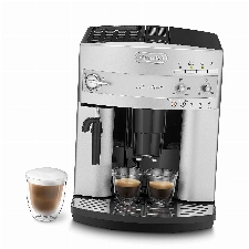 De'Longhi Magnifica ESAM 3200.S Kaffeevollautomat mit Milchaufschäumdüse für Cappuccino, mit Espresso Direktwahltaste, 2-Tassen-Funktion, großer 1,8 Liter Wassertank, Grau/Silber