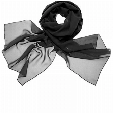 Dresstells Chiffon Schal Stola für Abendkleider in Verschiedenen Farben Black 190cmX70cm/ Medium