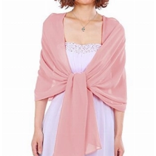 Dressystar Chiffon Stola Schal für Kleider in verschiedenen Farben Blush 160cm*50cm