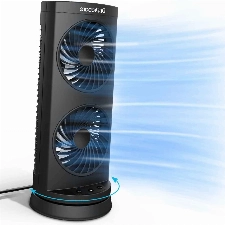 DR.PREPARE Tischventilator Klein Turmventilator 30cm Ventilator mit 3 Stufen, 110° Oszillation, 3 Timer Table Fan Tragbarer Ventilator für Schlafzimmer Büro Küchen