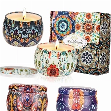 Duftkerzen Geschenke für Frauen - 4 Stück Home Duft Natürliches Aromatherapie Kerzen Set für, 4.4 OZ Tragbare Reisekerzen für Stressabbau, Entspannung des, Weihnachten, Geburtstag, Yoga.