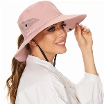 Durio Sonnenhut Herren Damen UV Schutz Sommerhut Fischerhut Anglerhut Boonie Fischerhut Reinrosa Einheitsgröße