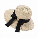 Eight Space Stroh Sonnenhut für Frauen, Sommerhut Faltbarer Sonnenhut UPF 50 + mit Sonnen Shade Strand breite Krempe Damen (Beige)