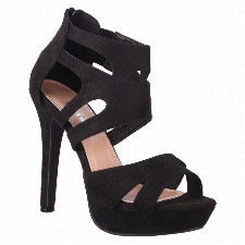 Elara Damen Pumps Offen Stilettos High Heels Chunkyrayan LL85-Schwarz-37