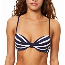ESPRIT Bikini-Top mit wattierten Bügel-Cups und Streifen