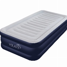 Evajoy Luftbetten, 203 x 99 x 46cm Luftmatratze mit eingebauter elektrischer Pumpe, integrierte erhöhte aufblasbare Twin Size Matratze für Übernachtungsgäste