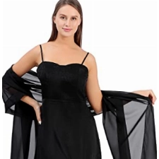 FAIRYGATE Schal Damen Chiffon Stola Schals Festliche Langschal für Abendkleid oder Brautkleid Stola Damen Festlich A0405