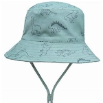 FORUHOO Baby Sonnenhut Kinder Hut, Sommerhut Mütze for Jungen Mädchen mit Verstellbar Kordelzug (52, Dinosaurier Grün)
