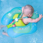 Free Swimming Baby Aufblasbare Baby Schwimmring hilft dem Baby beim Strampeln und Schwimmenlernen für Baby ab 3-36 Monate(Grün, L)