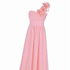 Freebily Kinder Mädchen Ein Schultergurt Kleid Bustierkleid Abendkleid Festlich Hochzeit Festzug Kleidung Brautjungfern Kleider Partykleid Gr.104/4 Jahre/164/14 Jahre. Pink 140/10 Jahre