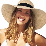 FURTALK Moderner Sommerhut für Frauen Sonnenblender Hut mit Breiter Krempe UPF50+ Sommerreise Strandkappe