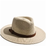 FURTALK Unisex Panamahut Breite Krempe Stroh Sonnenhut für Damen und Herren Verstellbare Strohhut