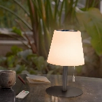 FUYO Outdoor Solar Tischlampe Kabellos 2in1 LED Akku Tischleuchte Dimmbar RGB Farben, USB & Solar aufladbar IP44 wasserfest Tischlampe für Außen Terrasse Garten Schlafzimmer (Schwarz)