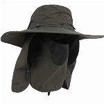 GEMVIE Sonnenhut Herren Outdoor Fischerhut Sommer Safari Hut UV Schutz Wanderhut Gartenhut (Oliva)