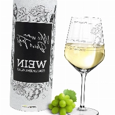 getbrave Weinglas XL | Guter Tag, Schlechter Tag, Frag nicht (530ml) in Geschenkbox | Wie war Dein Tag? | Geschenk für Frauen & Männer | Geburtstagsgeschenk | Weißweingläser Rotweingläser