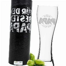 Das perfekte Geschenk für den besten Papa der Welt - getbrave Weizenglas in Geschenkbox