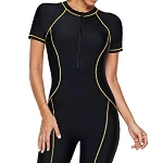 GOSOPIN Damen Badeanzug Swimsuit Sportlich Bademode Figurformend Schwimmanzug XL