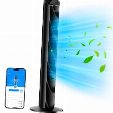 GoveeLife WiFi Turmventilator für Schlafzimmer, 92cm 36 inch oszillierender Ventilator mit Auto-Reflect der Temperaturen, Raumventilator mit 8 Geschwindigkeiten, 4 Modi, 24H Timer mit APP