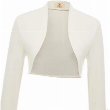 GRACE KARIN Bolerojacke Hochzeit Bolero weiß Strickjacke Damen DECl02-2 XL
