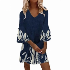 große größen Lange Sommerkleider unterröcke breit wollkleid Damen stillkleider umstandskleid Hochzeit Abendkleider elegant für Hochzeit knielange röcke Kleid Petrol Kleider(1-Dunkel blau,3XL)