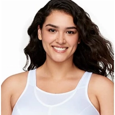 Große Größen Plusgröße Bustier Sport-BH mit bestem Halt ohne Bügel Nr. 1066, Weiss, 75C