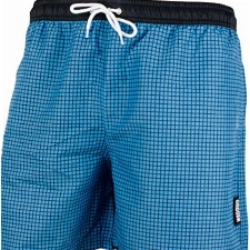 GUGGEN Mountain Badehose für Herren Schnelltrocknende Badeshorts Style-6 mit Kordelzug Beachshorts Boardshorts Schwimmhose Männer kariert Farbe Blau XL