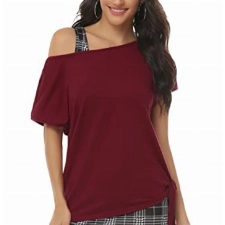 Gyabnw, elegantes zweiteiliges kurzes Damen-Kleid, bedruckt, Rundhalsausschnitt, leichtes, hochtailliertes, atmungsaktives kurzes T-Shirt mit Riemen., S