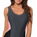 Halcurt Damen Sportliche Badeanzüge Splice 1 Stück Wassergymnastik Bademode