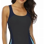 Halcurt Damen Sportlicher Einteiler Badeanzug Racer Back Schwimmanzug Figuroptimizer Bademode