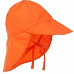 Happy Cherry - Baby Sonnenhut Jungen Mädchen Bindemütze mit UV Schutz Kappe Mütze Kinder Schirmmütze mit Nackenschutz Bindebändern UV Schutz Atmungsaktiv Schnelltrocknend - Orange - 2-5 Jahre
