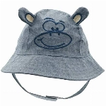 Happy Cherry - Kinder Sonnenhut Kids Unisex Fischerhut Baby Strandhut Breite Krempe Sommer UV Schutz Sonnenschutz Babymütze Drucken Muster AFFE mit Kinnriemen für Kleinkinder - 5-7 Jahre