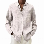 Hemd Herren Baumwolle Leinenhemden Langarm Herren Hemd Langarm Herren Freizeithemden Einfarbige Baumwolle Leichte Hemden Regular Fit Shirt Funktionsshirt Herren Langarm Weiß 5XL